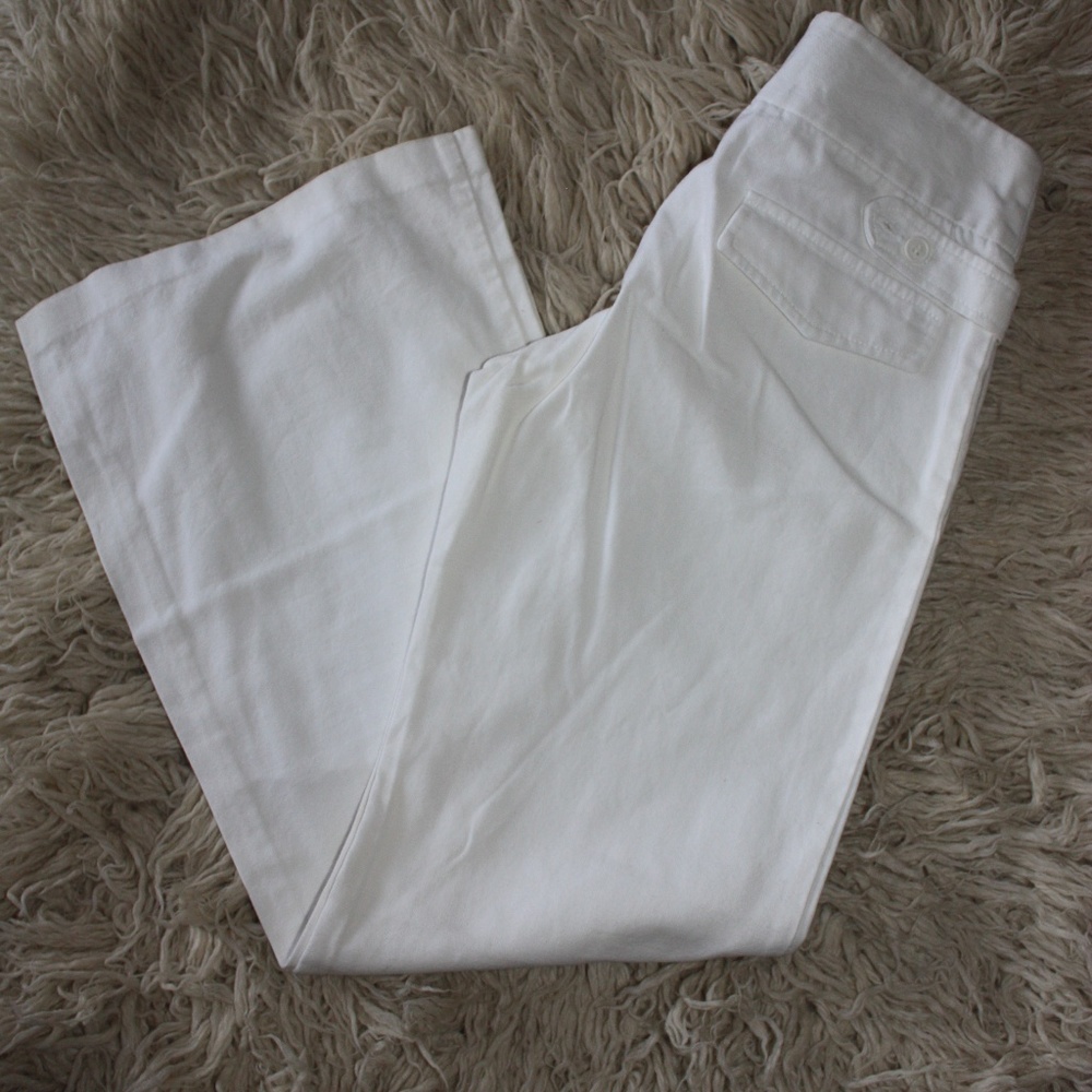 Lux white polazzo pants
